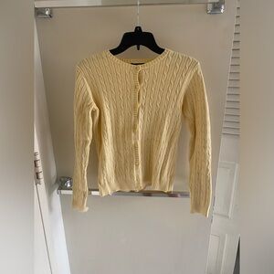 Eddie Bauer Yellow Button Up Sweater